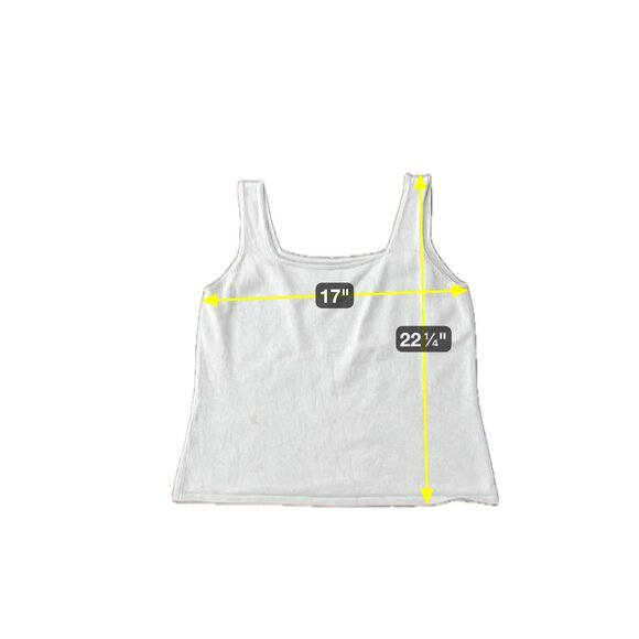 Womens Light Blue Square Neck Tank Top - Picture 5 of 7